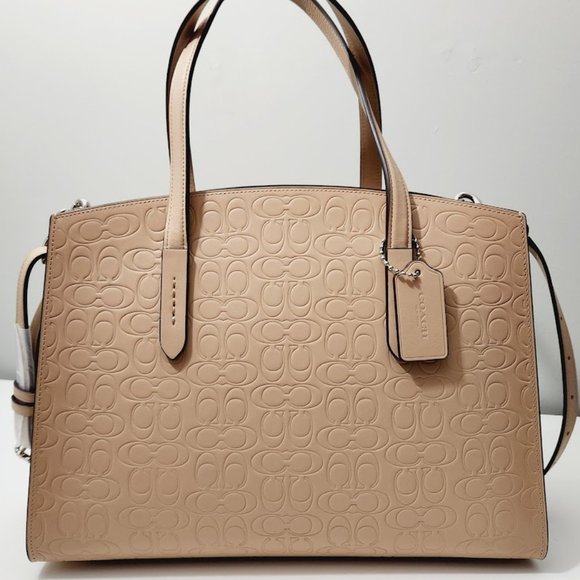 Coach Handbags - Coach Charlie Carryall in Beechwood Signature C Embossed Leather NWT
